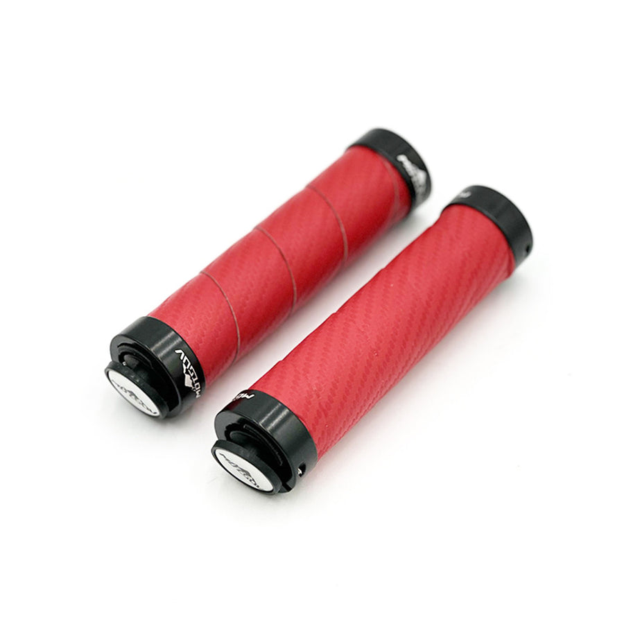 Poignées style carbone bleu/noir/rouge