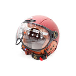 Casque JET bordeaux mat — vue 2