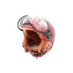 Casque JET bordeaux mat — vue 3