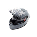 Casque intégral gris — vue 5