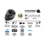 Casque intégral noir — vue 4