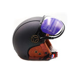 Casque JET vert mat caméléon — vue 4