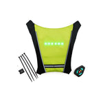 Gilet signalisation LED avec telecommande reflechissant jaune — vue 2