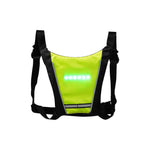 Gilet signalisation LED avec telecommande reflechissant jaune — vue 4