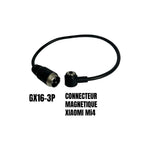 Adaptateur GX16-3 pins male vers connecteur magnetique Xiaomi Mi4 — vue 1