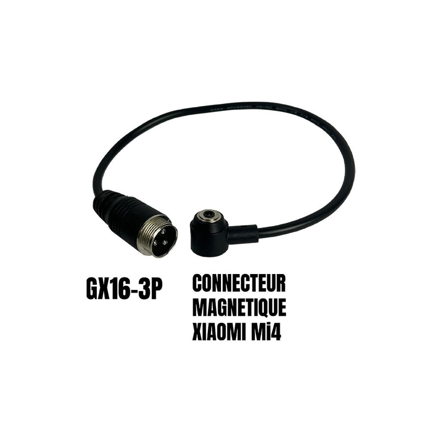 Adaptateur GX16-3 pins male vers connecteur magnetique Xiaomi Mi4