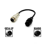 Adaptateur GX16 3P vers Kaabo — vue 1