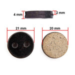 Plaquette de frein rectangulaire en résine CS001-R sans ergot 20mm pour Xiaomi - 20pcs — vue 3