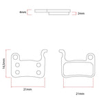 Plaquette de frein RS001-R en résine rectangulaire pour étrier de frein xtech - 20pcs — vue 2