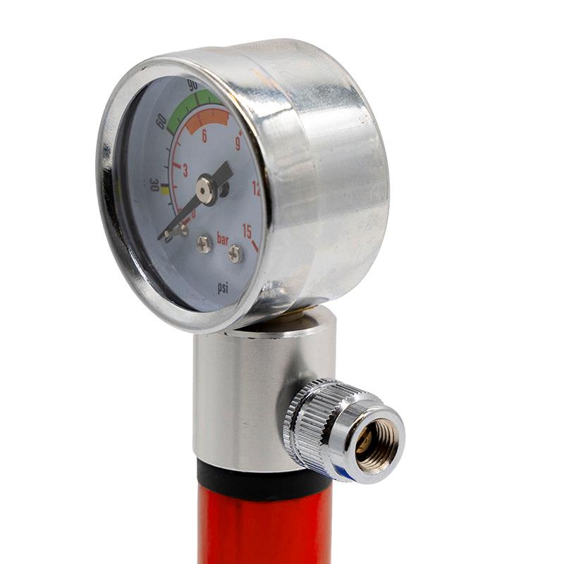 Gonfleur manuel avec manomètre EWAP-006 rouge vue 3
