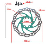 Disque de frein R6.1 140mm 6H vert — vue 2