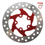 Disque de frein 120mm 5H rouge — vue 1