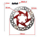 Disque de frein 120mm 5H rouge — vue 2