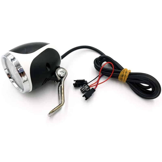 Phare à LED avec klaxon blanc 36V-60V avec connecteur SM vue 2