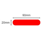 Autocollants réfléchissants 90x20mm rouge - 20pcs — vue 3