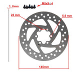 Disque de frein 145mm 6H argent — vue 2