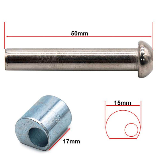 Broche 8/M6x50mm pour potence Xiaomi premières versions 1S, Essential, Pro2 vue 2