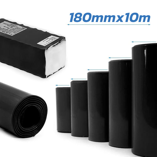 Gaine thermo-retractable noire 180m 10M
