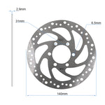Disque de frein R6,2 140mm 6H argent - 48mm avec epaisseur 2,9mm — vue 2