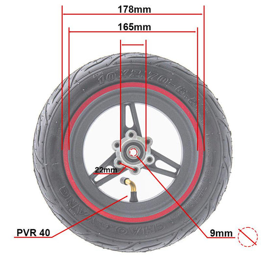 Jante 6,5"/B50 rouge pour Smartgyro et Zwheel vue 2
