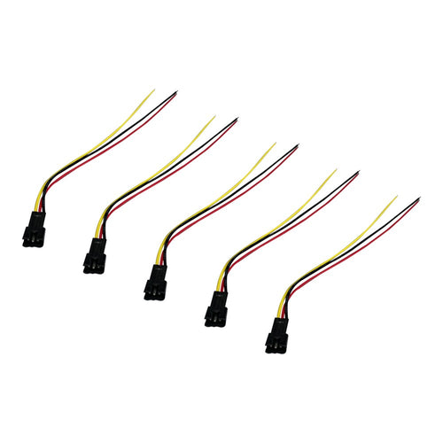 Prise JST 3 pin avec câble mâle x5