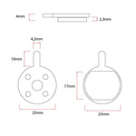 Plaquettes de frein rondes sintérisées avec embout [Ewheel] — vue 3