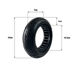 Pneu plein 10x2.70-6.5 route — vue 3