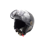 Casque JET noir mat — vue 3