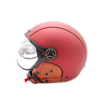 Casque JET bordeaux mat — vue 5