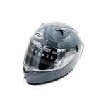 Casque intégral gris — vue 1