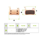 Plaquettes de freins Xtech Zoom Xiaomi Mi3 Metal Fritté Haute Performance — vue 4