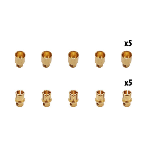 Connecteurs banane 8mm x10 pcs (5 male + 5 femelles)