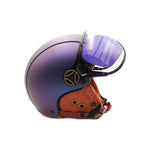Casque JET bleu mat caméléon — vue 4