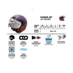 Casque JET bleu mat caméléon — vue 7
