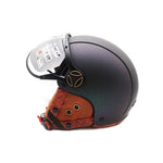 Casque JET vert mat caméléon — vue 6