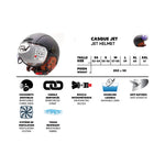 Casque JET vert mat caméléon — vue 7