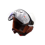 Casque JET blanc brillant — vue 3