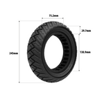 Pneu plein 10x3 (255x80) — vue 3