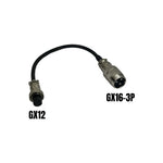 Adaptateur GX16-3P male vers GX12-3P femelle — vue 1