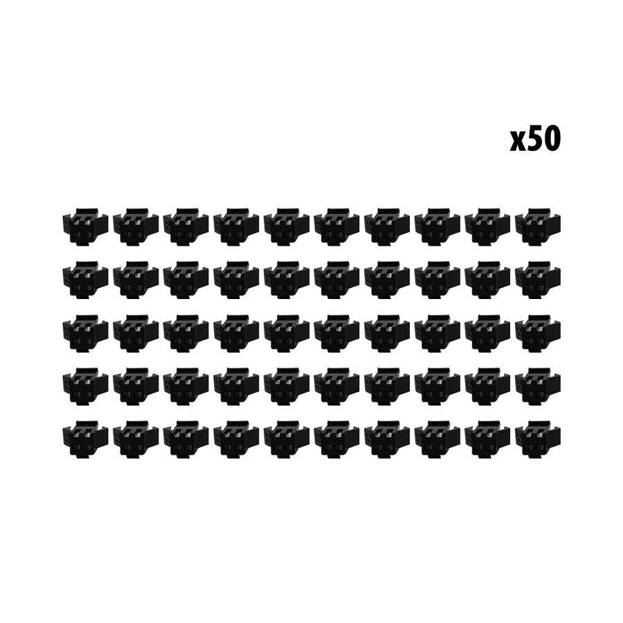 Connecteur SM 2 pins femelle x50 pcs (sans broches)
