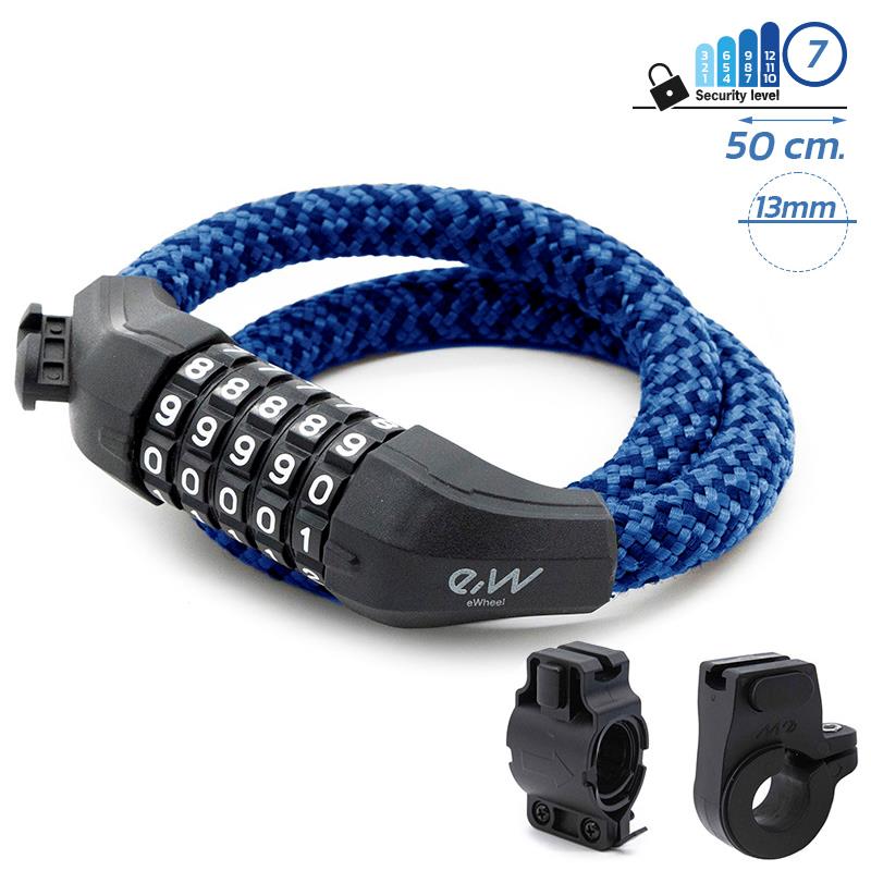 Antivol à code EWLK025 housse nylon bleu référence CMM376
