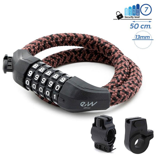 Antivol à code EWLK025 housse nylon marron référence CMM377