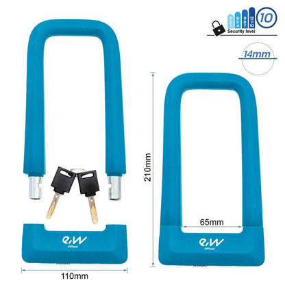 Antivol à clé en U EWLK023 bleu référence CMM373