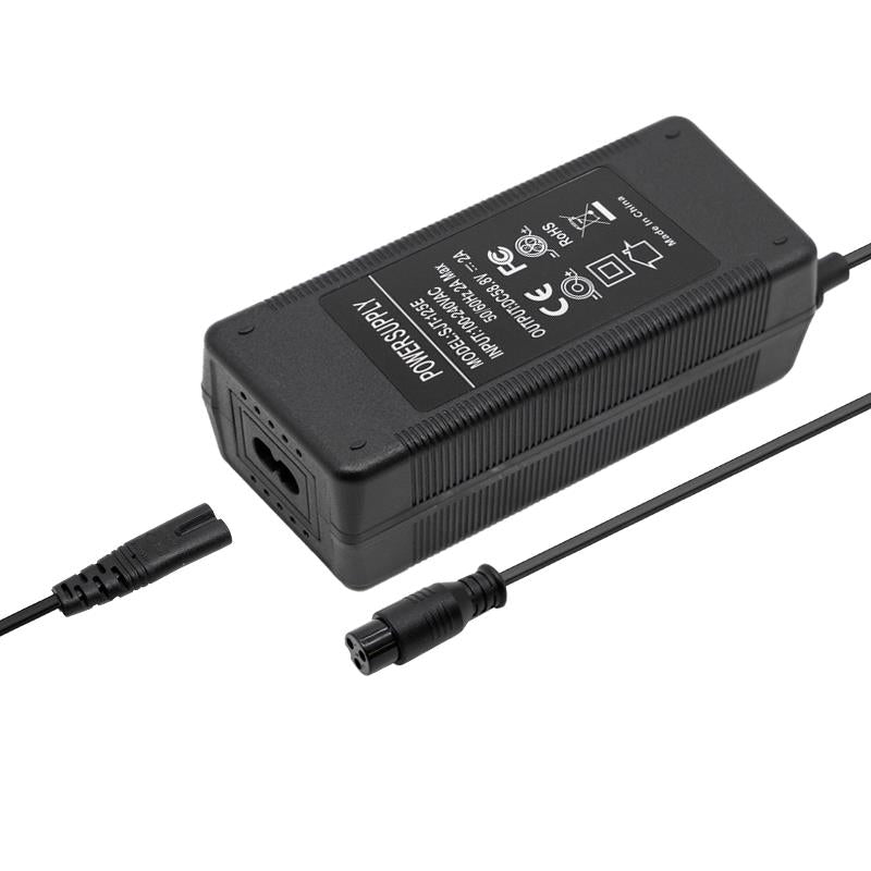 Chargeur 52v (sortie 58,8v) 2A connecteur GX16 vue 3
