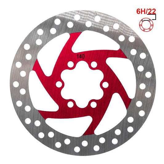 Disque de frein 140mm 6H rouge référence CMM444