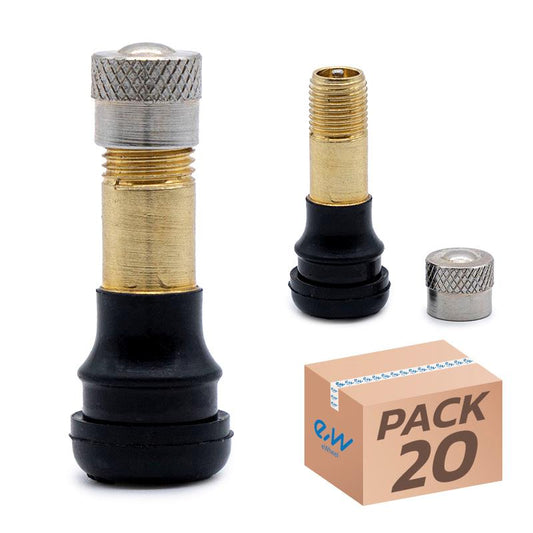 Valve tubeless droite 32mm (joint de pression) - PVR40 - 20pcs référence CMM636
