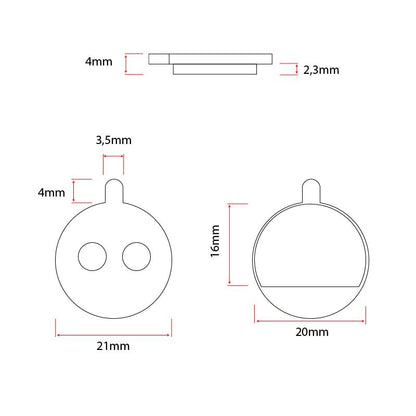 Plaquette de frein CT005-R en résine ronde avec ergot - 20pcs vue 2