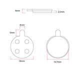 Plaquette de frein CT003-R ronde en résine avec ergot - 20pcs — vue 2