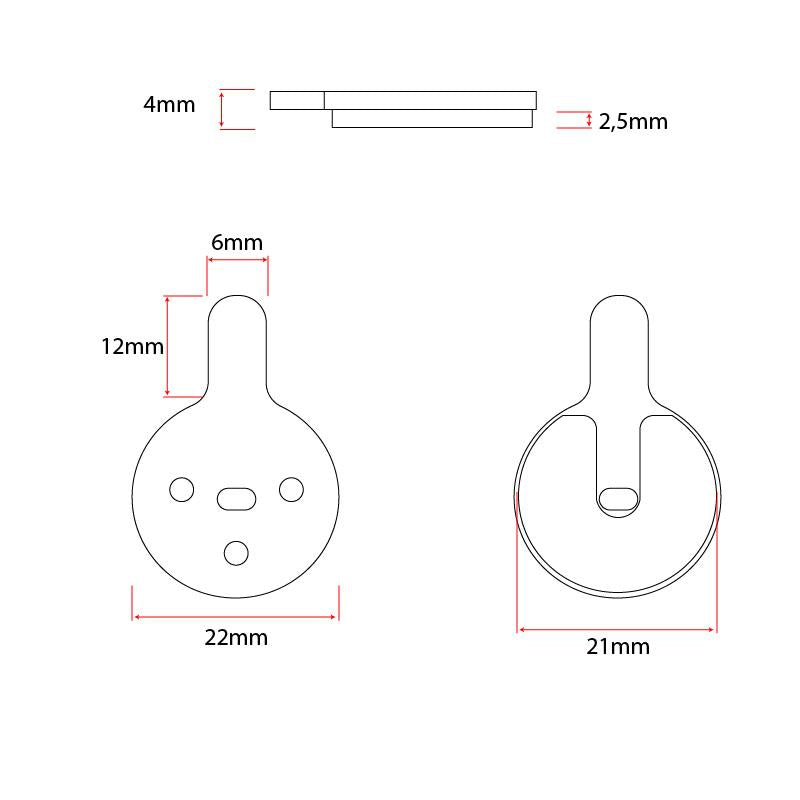 Plaquette de frein CT-011-R en résine ronde avec ergot - 20pcs vue 2
