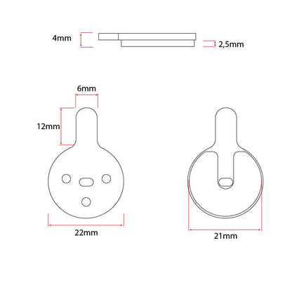 Plaquette de frein CT-011-R en résine ronde avec ergot - 20pcs vue 2